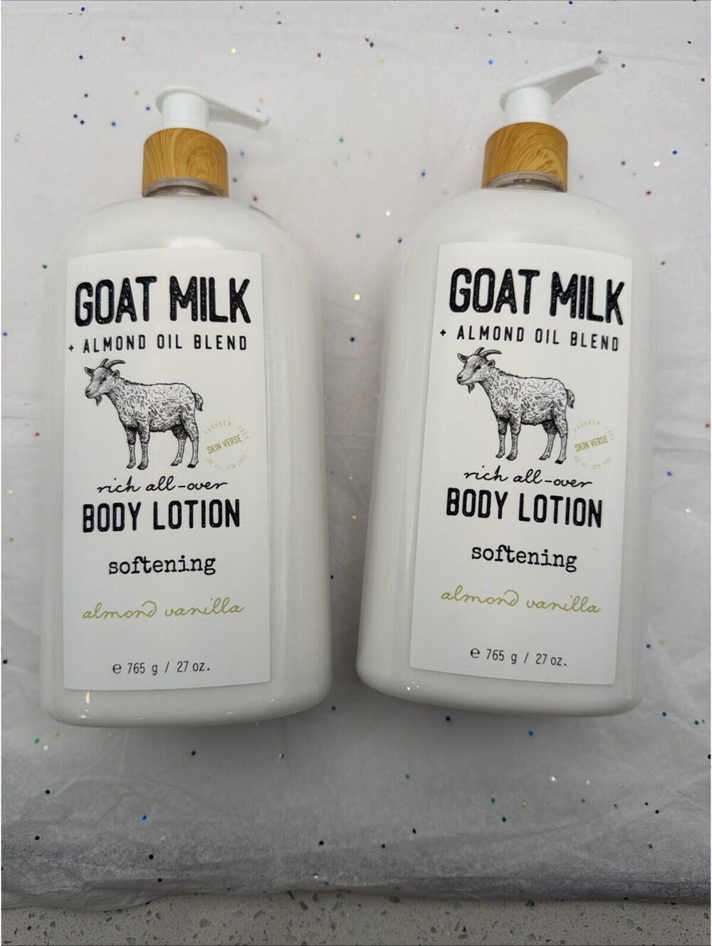 Home & Body Goat Milk Lotion Almond Vanilla 2 Pack 27oz Almond Oil Body Cream